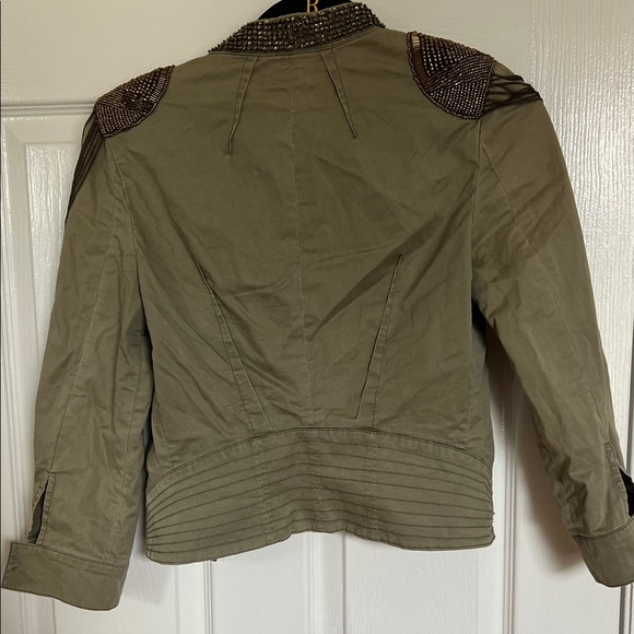 Bebe Women's Khaki Embellished Utility Jacket - Picture 5 of 5